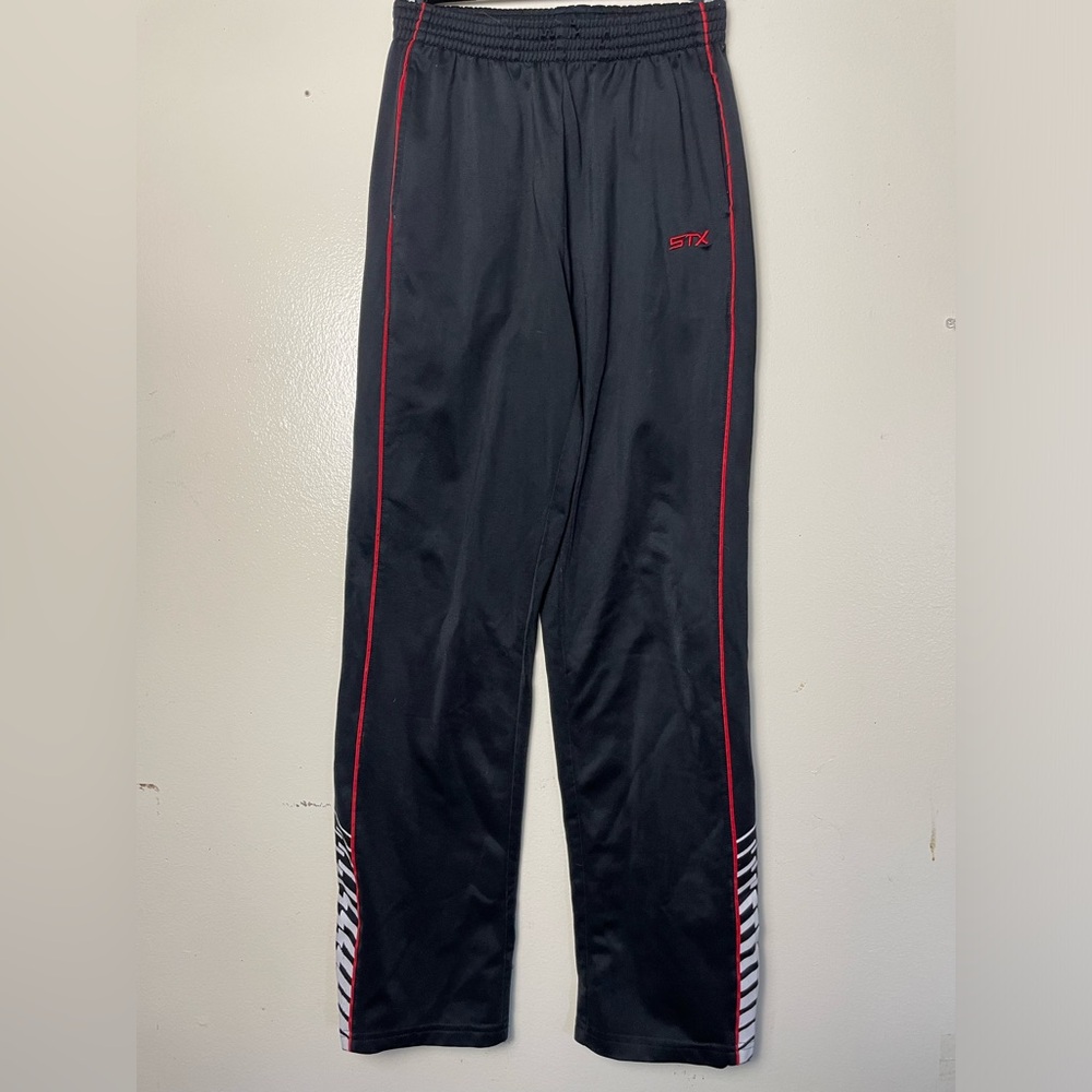 STX Boys Size 14/16 Black Red Jogging Pants